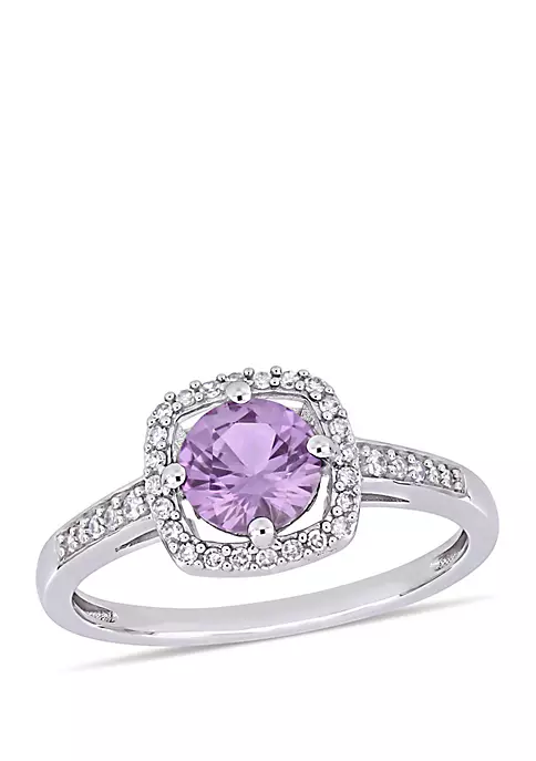Outlet โ 1 ct. t.w. Created Alexandrite and 1/7 ct. t.w. Diamond Floating Halo Ring in 10k White Gold by Belk & Co. ๐ฅ 2 Outlet โ 1 ct. t.w. Created Alexandrite and 1/7 ct. t.w. Diamond Floating Halo Ring in 10k White Gold by Belk & Co. ๐ฅ - Image 2
