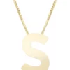 Brand new 🤩 14 Karat Yellow Gold Block Initial-S Necklace by Belk & Co. ✨