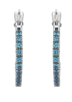 Best Pirce 😍 Blue Topaz Hoop Earrings in Sterling Silver by Belk & Co. 💯 -DealsBelk & Co. Store Belk 13626