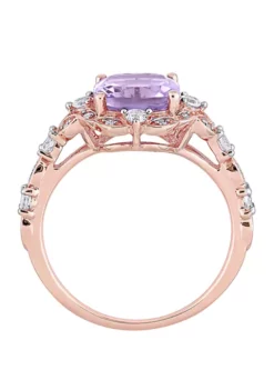 Discount 👍 1.75 ct. t.w. Rose de France, 2/5 ct. t.w. White Sapphire, 1/10 ct. t.w. Diamond Accent Vintage Ring by Belk & Co. 😍 -DealsBelk & Co. Store Belk 13675