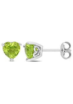 Best Sale โ 1.68 CT TGW Peridot Post Earrings Silver by Belk & Co. ๐