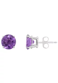 Deals ✔️ Sterling Silver 7mm Round Amethyst Stud Earrings by Belk & Co. ⌛ -DealsBelk & Co. Store Belk 13685