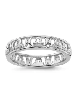 Outlet 😀 Sterling Silver Stackable Expressions Libra Zodiac Ring by Belk & Co. 🔥