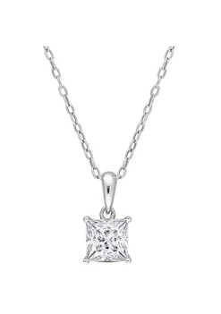 Hot Sale ⭐ Lab Created 1.25 ct. t.g.w. Created Moissanite Solitaire Pendant with Chain in Sterling Silver by Belk & Co. 🛒 -DealsBelk & Co. Store Belk 13698