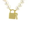 Discount 🌟 Freshwater Pearl and White Topaz Key Necklace in Sterling Silver by Belk & Co. 😀