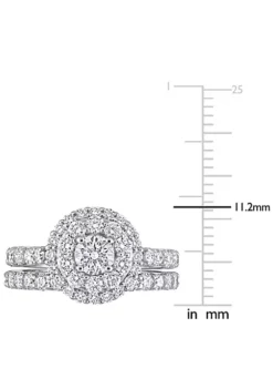 Budget 🔥 1.75 ct. t.g.w. Lab Created Diamond Double Halo Bridal Set Ring in 14K White Gold by Belk & Co. 🎉 7 Budget 🔥 1.75 ct. t.g.w. Lab Created Diamond Double Halo Bridal Set Ring in 14K White Gold by Belk & Co. 🎉 -DealsBelk & Co. Store Belk 13743