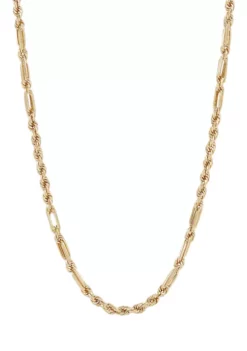 Promo 💯 Hollow Fact Chain Necklace in 10K Yellow Gold by Belk & Co. 🥰 -DealsBelk & Co. Store Belk 13769