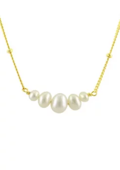 Coupon 🛒 Freshwater Pearl Curb Necklace in Sterling Silver by Belk & Co. 🛒
