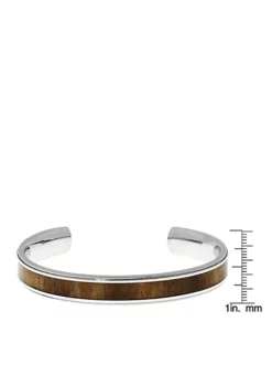 Wholesale 🤩 Men's Stainless Steel and Wood Cuff Bracelet by Belk & Co. ✨ -DealsBelk & Co. Store Belk 13777
