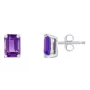 Discount 🎁 14K Gold 6x4 Emerald Cut Amethyst Earrings by Belk & Co. 👍