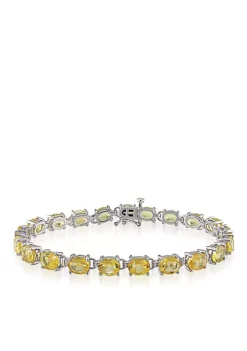 New 🌟 Sterling Silver Citrine Bracelet by Belk & Co. 🤩