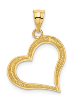 Best deal 🔥 14K Yellow Gold Polished Dangling Heart Pendant by Belk & Co. 🔥 -DealsBelk & Co. Store Belk 13787