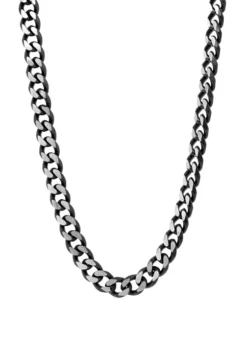 Best deal 💯 Stainless 8 Millimeter Curb Necklace with Black IP Extender by Belk & Co. ⌛