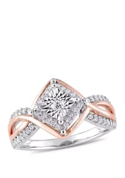 Discount 🎁 Diamond Vintage Infinity Ring in Two-Tone Gold by Belk & Co. 🤩 -DealsBelk & Co. Store Belk 13805