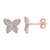 Cheapest ✔️ 1/5 CT TW Diamond Butterfly Stud Earrings in 10k Rose Gold by Belk & Co. 🎉