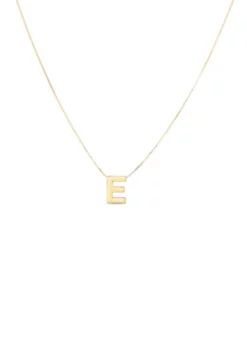 Best reviews of 👏 14 Karat Yellow Gold Block Initial-E Necklace by Belk & Co. ✔️ -DealsBelk & Co. Store Belk 13821