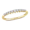 Budget 🎉 1/5 CT TDW Diamond Semi-Eternity Ring in 10k Yellow Gold by Belk & Co. ⭐