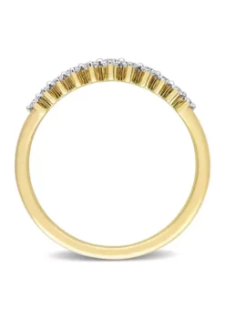 Budget 🎉 1/5 CT TDW Diamond Semi-Eternity Ring in 10k Yellow Gold by Belk & Co. ⭐ -DealsBelk & Co. Store Belk 13835