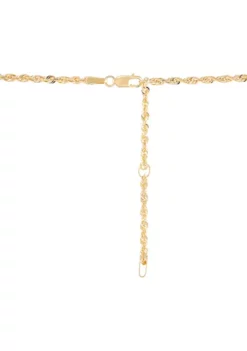 Coupon 🎁 16" Solid Rope Chain in 10K Yellow Gold by Belk & Co. ❤️ -DealsBelk & Co. Store Belk 13839