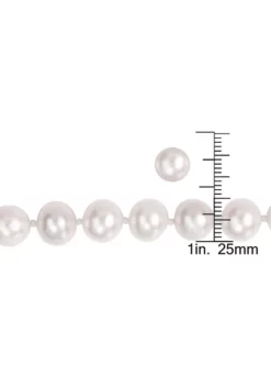 Best reviews of ✨ 2-Piece Set 8-10MM Freshwater Cultured Pearl 18" Strand Necklace and Stud Earrings by Belk & Co. 🔥 -DealsBelk & Co. Store Belk 13847