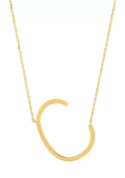Deals ⌛ 10k Solid Yellow Gold Large Sideways Block Initial Letter Extendable Necklace by Belk & Co. ❤️ -DealsBelk & Co. Store Belk 1387