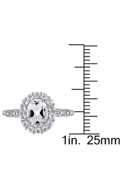 Best deal 🤩 White Topaz and Diamond Accent Vintage Ring in 14k White Gold by Belk & Co. 🛒 -DealsBelk & Co. Store Belk 13871