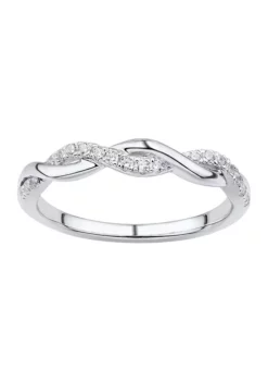 Outlet 👍 1/8 ct. t.w. Diamond Wedding Ring in 10K White Gold by Belk & Co. ✨