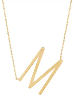Deals ⌛ 10k Solid Yellow Gold Large Sideways Block Initial Letter Extendable Necklace by Belk & Co. ❤️ -DealsBelk & Co. Store Belk 1389