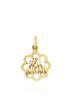 Buy 🔥 14k Yellow Gold "#1 Mom" Charm by Belk & Co. ❤️