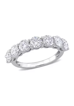 New ❤️ 2.5 ct. t.w. Created Moissanite Semi Eternity Band in 10k White Gold by Belk & Co. 🛒