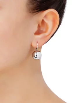 Flash Sale 😀 Polished Round Bead Earrings In Sterling Silver by Belk & Co. 😉 -DealsBelk & Co. Store Belk 13957