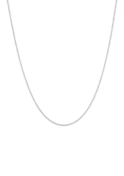 Best Pirce โ 1.25 Millimeter Twist Criss Cross 021 Gauge Chain in 14K White Gold by Belk & Co. ๐