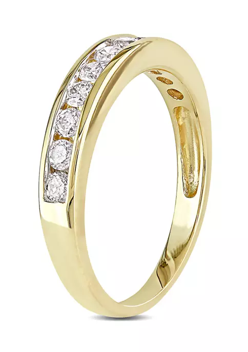 Discount 😍 1/2 ct. t.w. Diamond Anniversary Band in 14K Yellow Gold by Belk & Co. 😍 2 Discount 😍 1/2 ct. t.w. Diamond Anniversary Band in 14K Yellow Gold by Belk & Co. 😍 - Image 2