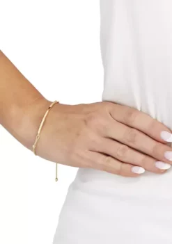 Best reviews of ⌛ Bolo Bead with Curved Bar Bracelet in 10k Yellow Gold by Belk & Co. 🧨 -DealsBelk & Co. Store Belk 1400