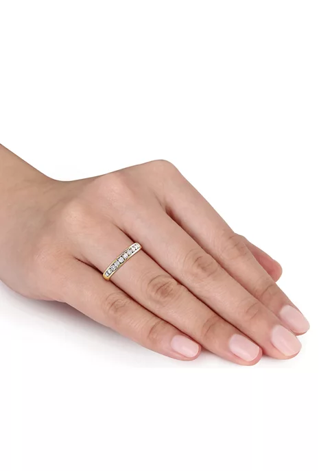 Discount 😍 1/2 ct. t.w. Diamond Anniversary Band in 14K Yellow Gold by Belk & Co. 😍 4 Discount 😍 1/2 ct. t.w. Diamond Anniversary Band in 14K Yellow Gold by Belk & Co. 😍 - Image 4