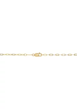 Brand new 👍 10K Yellow Gold Paperclip Necklace by Belk & Co. ⌛ -DealsBelk & Co. Store Belk 14008