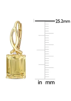 Outlet 💯 6.26 ct. t.g.w. Citrine and White Topaz Earrings in Yellow Plated Sterling Silver by Belk & Co. ⭐ -DealsBelk & Co. Store Belk 14017