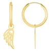 Discount 💯 Endless Hoop Angel Wing Earrings by Belk & Co. ⭐