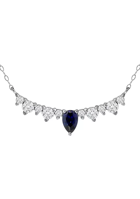 Cheapest โ Lab Created 1.18 ct. t.w. Synthetic Blue and Created White Sapphire Necklace on 18 Inch Chain, Sterling Silver by Belk & Co. ๐ 1 Cheapest โ Lab Created 1.18 ct. t.w. Synthetic Blue and Created White Sapphire Necklace on 18 Inch Chain, Sterling Silver by Belk & Co. ๐