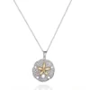 New ⌛ Sterling Silver with 14k Yellow Gold Sand Dollar Pendant by Belk & Co. 🌟