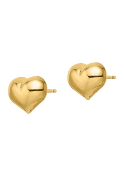 Buy ✔️ 14K Yellow Gold Polished Puffed Heart Post Earrings by Belk & Co. 🎉 -DealsBelk & Co. Store Belk 14112