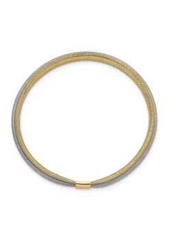 Wholesale 😀 14K Two Tone Polished Stretch Bracelet by Belk & Co. ✔️ -DealsBelk & Co. Store Belk 14129