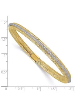 Wholesale 😀 14K Two Tone Polished Stretch Bracelet by Belk & Co. ✔️ -DealsBelk & Co. Store Belk 14130