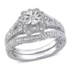 Best deal 😍 1/5 CT TW Diamond Vintage Bridal Set in Sterling Silver by Belk & Co. ❤️