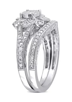 Best deal 😍 1/5 CT TW Diamond Vintage Bridal Set in Sterling Silver by Belk & Co. ❤️ 8 Best deal 😍 1/5 CT TW Diamond Vintage Bridal Set in Sterling Silver by Belk & Co. ❤️ -DealsBelk & Co. Store Belk 14142