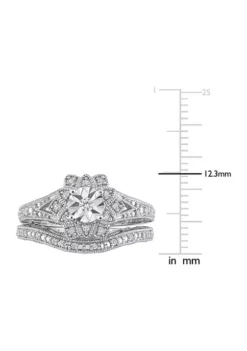 Best deal 😍 1/5 CT TW Diamond Vintage Bridal Set in Sterling Silver by Belk & Co. ❤️ 9 Best deal 😍 1/5 CT TW Diamond Vintage Bridal Set in Sterling Silver by Belk & Co. ❤️ -DealsBelk & Co. Store Belk 14143