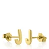 Top 10 ❤️ 10k Yellow Gold J Initial Earrings by Belk & Co. 🥰