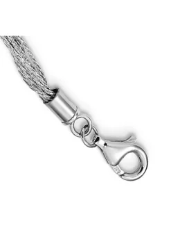 Best Sale ❤️ Sterling Silver Rhodium-plated 8-10mm White Freshwater Cultured Pearl Multi-strand Necklace by Belk & Co. 🎁 -DealsBelk & Co. Store Belk 14159