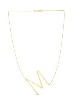 Budget 🔔 14 Karat Yellow Gold Initial-M Necklace by Belk & Co. 🛒 -DealsBelk & Co. Store Belk 14167
