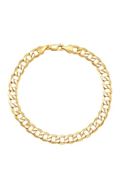 Wholesale ✔️ Men's Curb Bracelet in 10k Yellow Gold by Belk & Co. ❤️ -DealsBelk & Co. Store Belk 1417